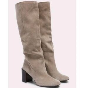 🔥EUC Dolce Vita Cormac Genuine Suede Leather Pull On Knee High Heeled Boot, 7